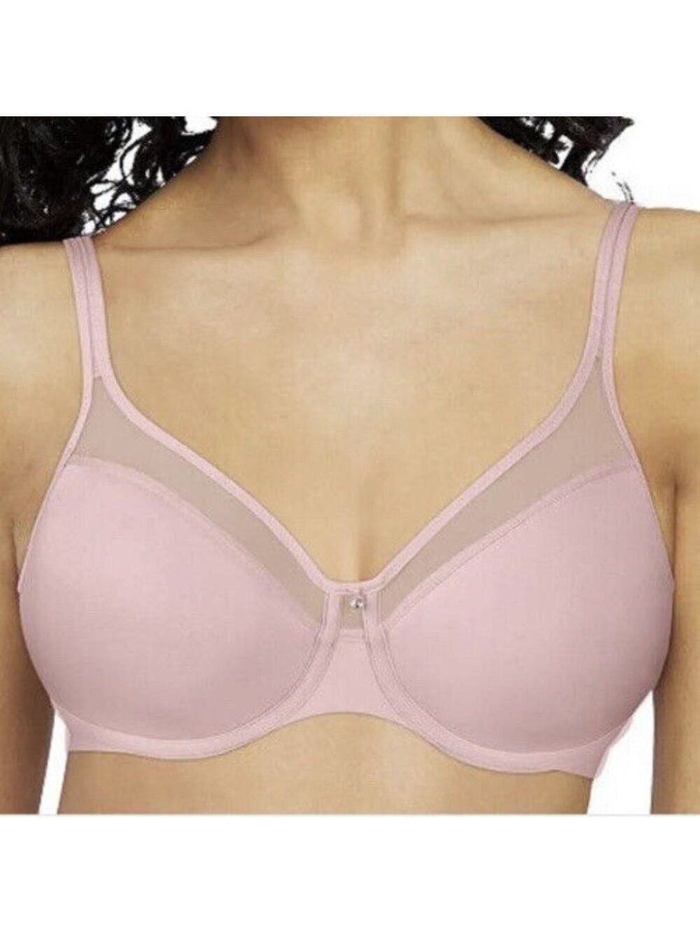 Bali One Smooth U Ultra Light Bra, Underwire T-shirt Bra #3439 Pink 40D NWT